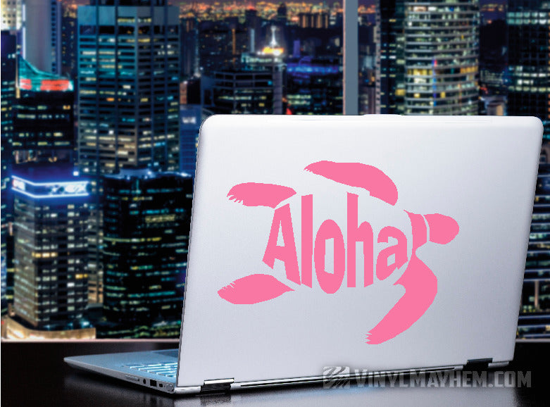 Aloha turtle Hawaiian vinyl sticker