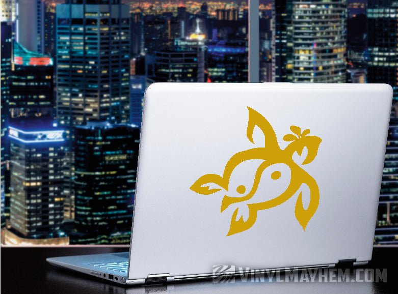 Turtle vinyl sticker for laptop