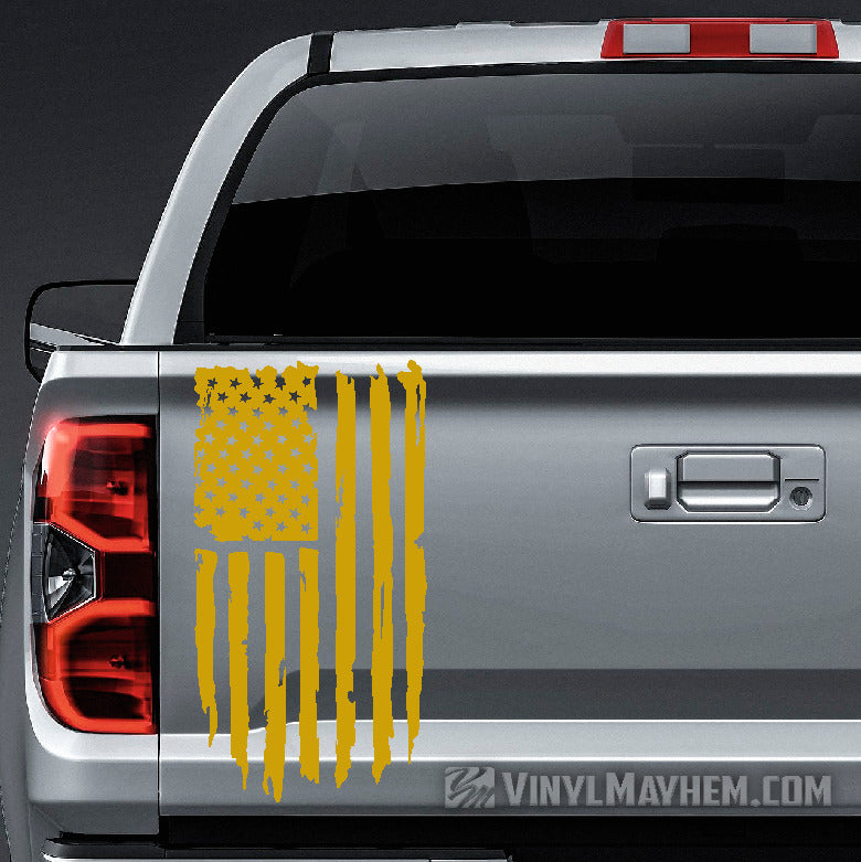 American Flag Metal order Grunge Rust Graphic Wrap Tailgate Vinyl Pickup Truck Decal