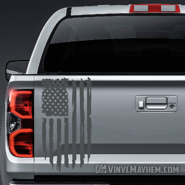 American Flag distressed truck tailgate vinyl sticker