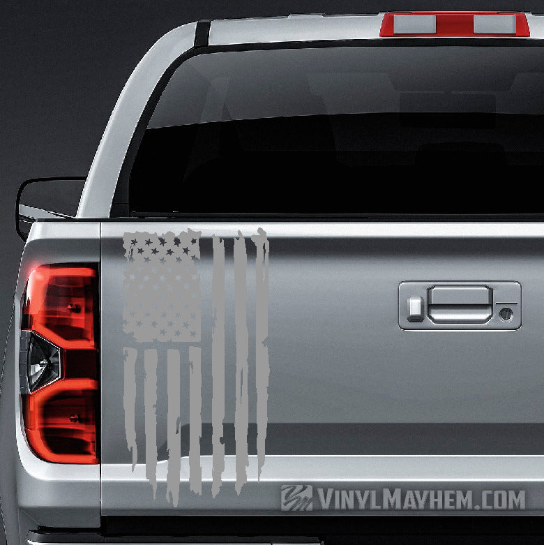 American Flag distressed truck tailgate vinyl stickers in Hesperia