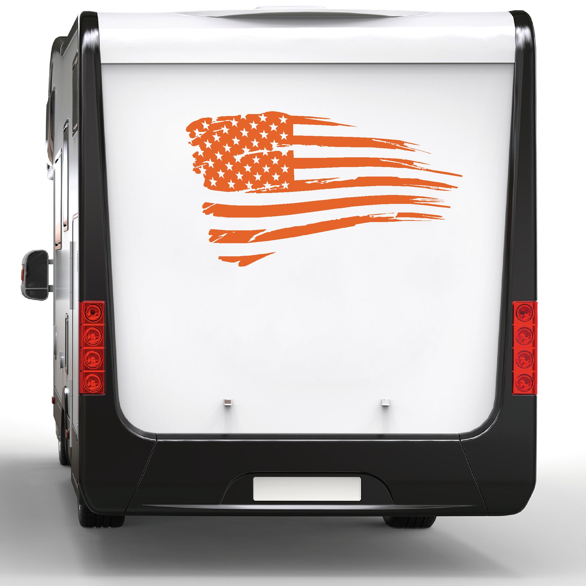 American Flag distressed waving vinyl sticker | Car Truck & RV Decals ...
