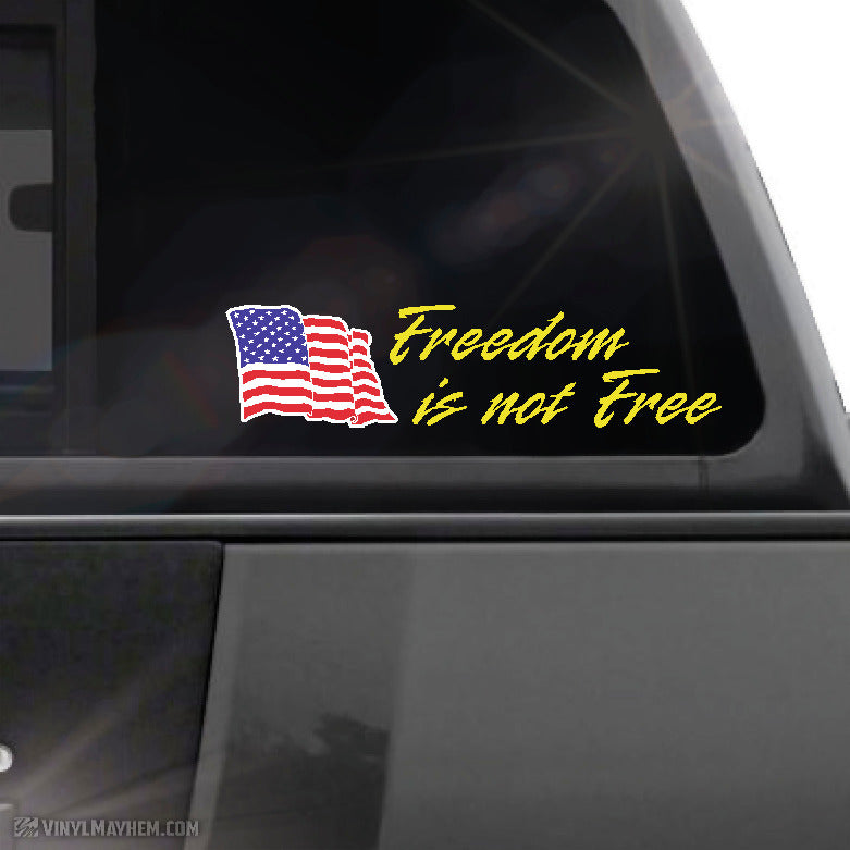 Freedom Isn't Free Soldier Decal Sticker, Custom Made In the USA