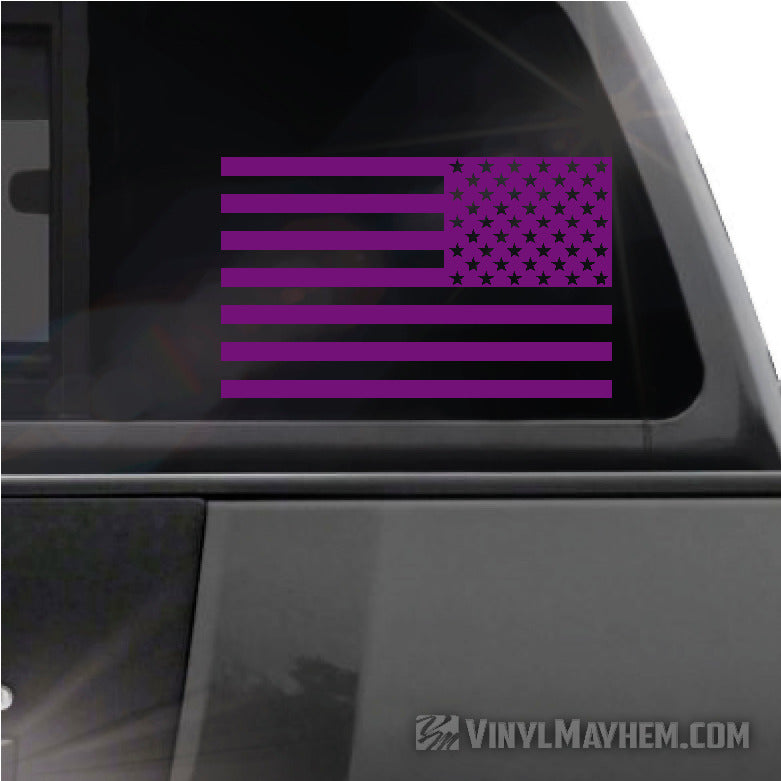 Flag reversed vinyl sticker