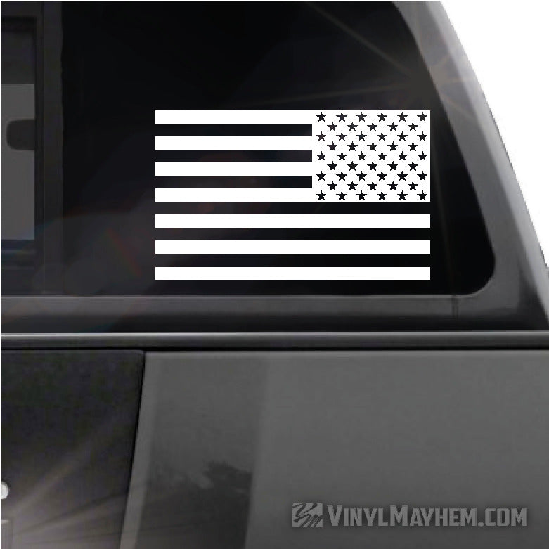 American Flag reversed vinyl sticker