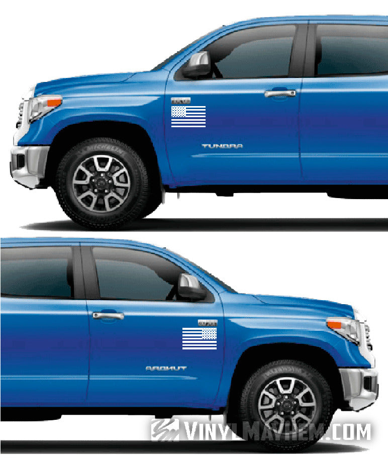 American Flag vinyl sticker directional set