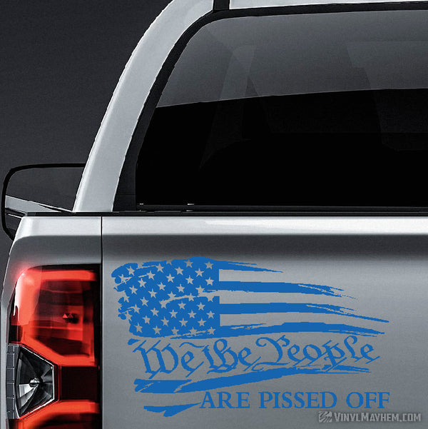 American Flag We the People Are Pissed Off waving vinyl sticker decal ...