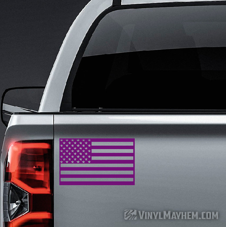 American Flag with border vinyl sticker | Patriotic Car Decals
