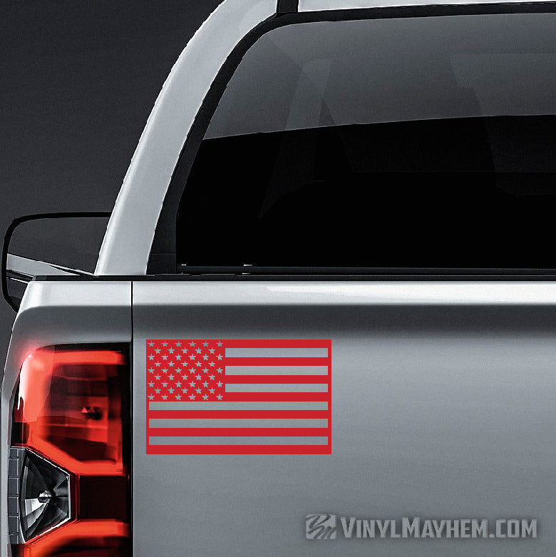 American Flag with border vinyl sticker