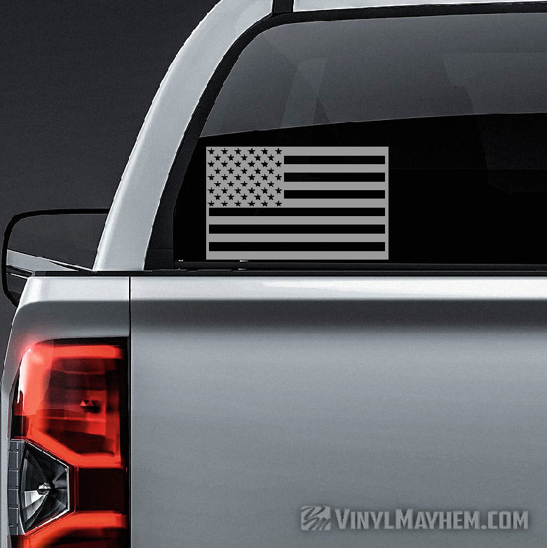 American Flag with border vinyl sticker | Patriotic Car Decals