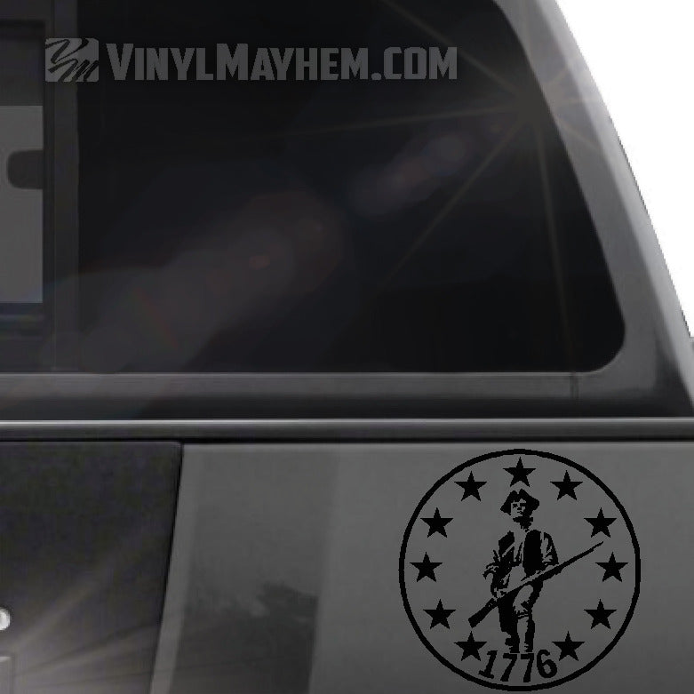 buy Round Minuteman 1776 Sticker