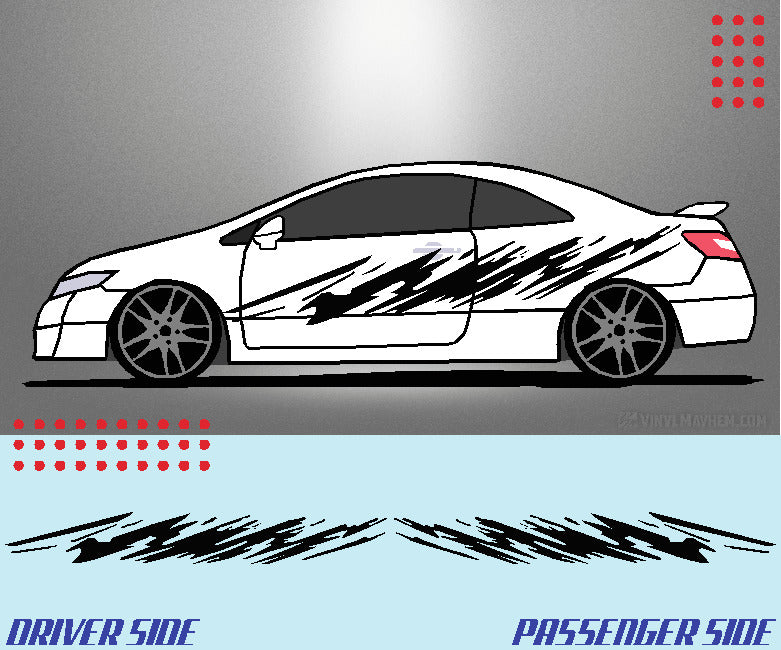 Angled Splatter vinyl graphic kit