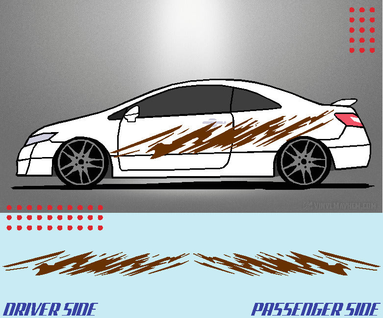 Angled Splatter vinyl graphic kit