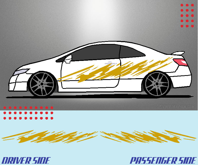 Angled Splatter vinyl graphic kit
