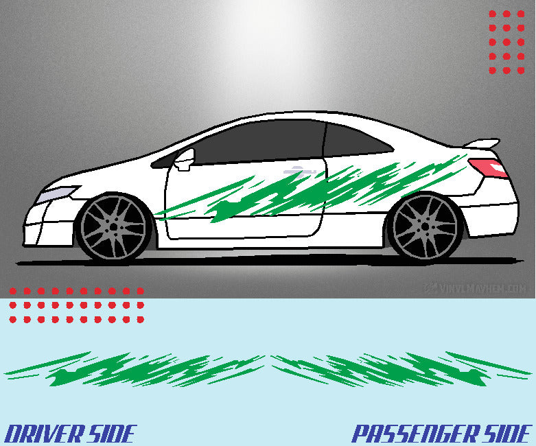 Angled Splatter vinyl graphic kit