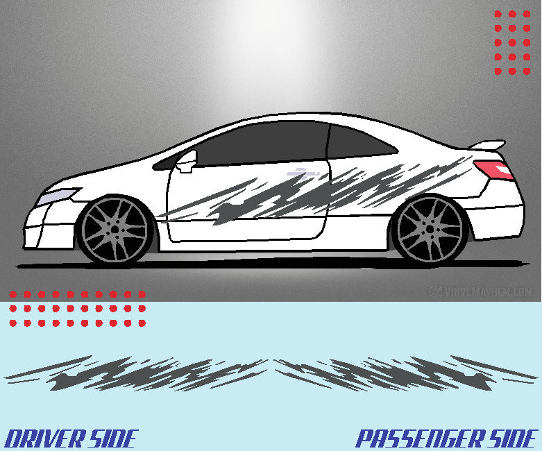 Angled Splatter vinyl graphic kit