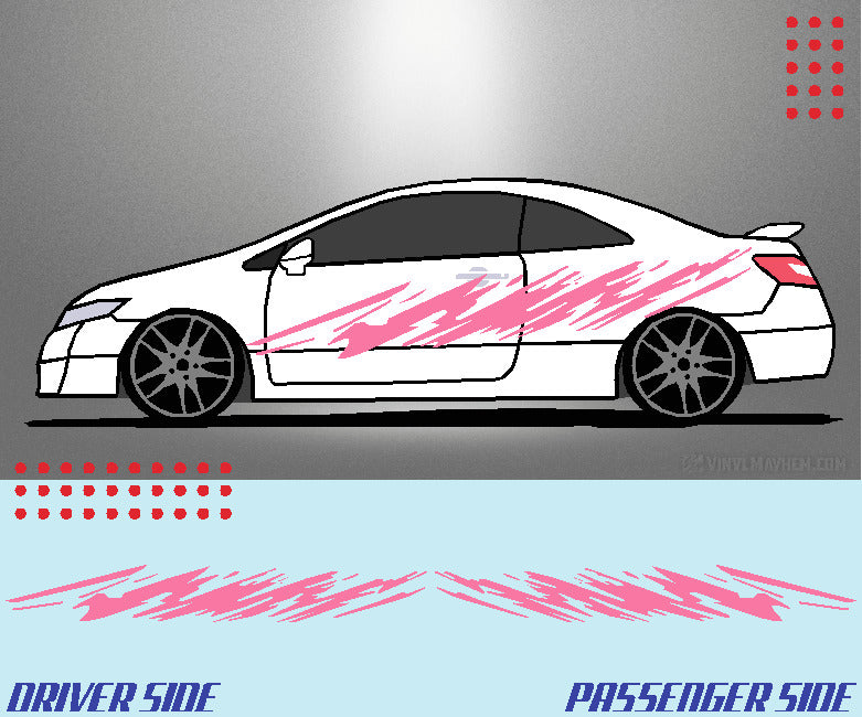 Angled Splatter vinyl graphic kit