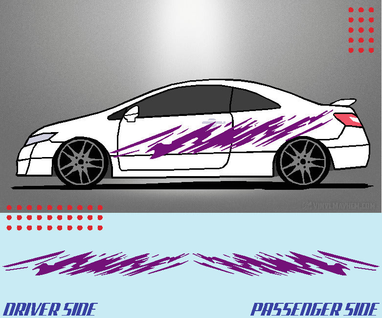 Angled Splatter vinyl graphic kit