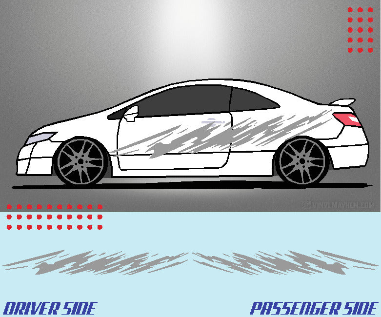 Angled Splatter vinyl graphic kit
