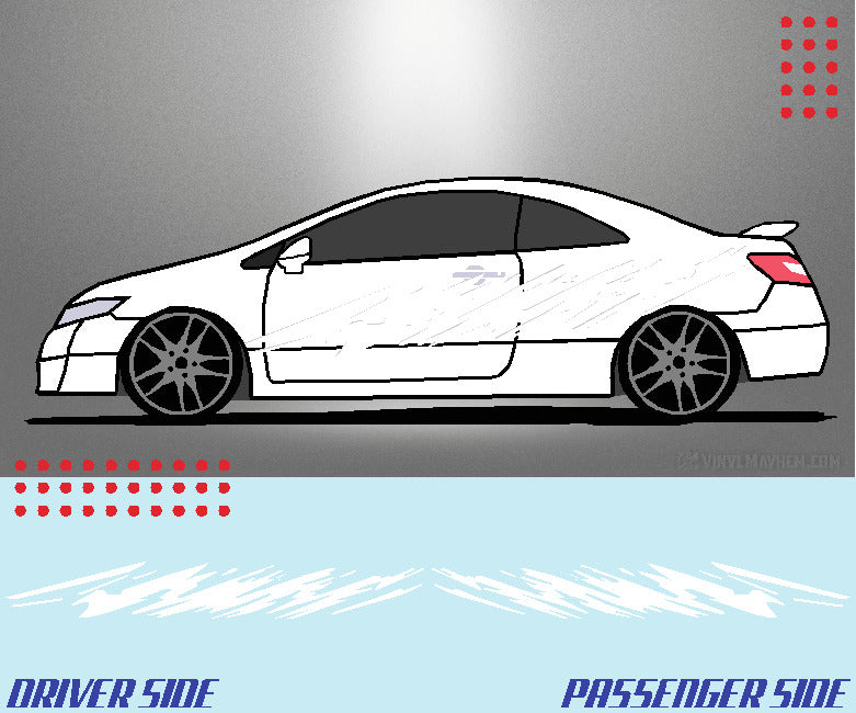 Angled Splatter vinyl graphic kit