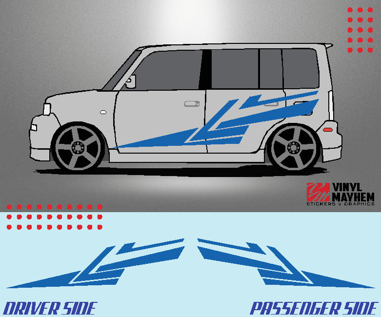 Angled Stripes vehicle graphic kit