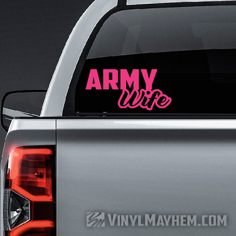 Army Wife vinyl stickers