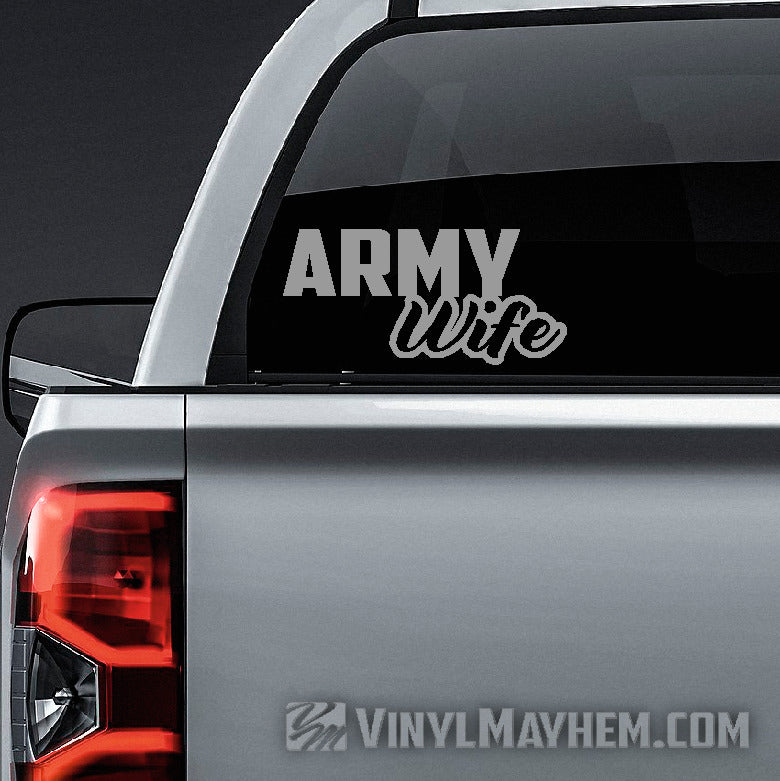Army Wife vinyl stickers