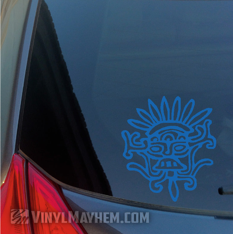 Aztec Mask vinyl sticker in hesperia
