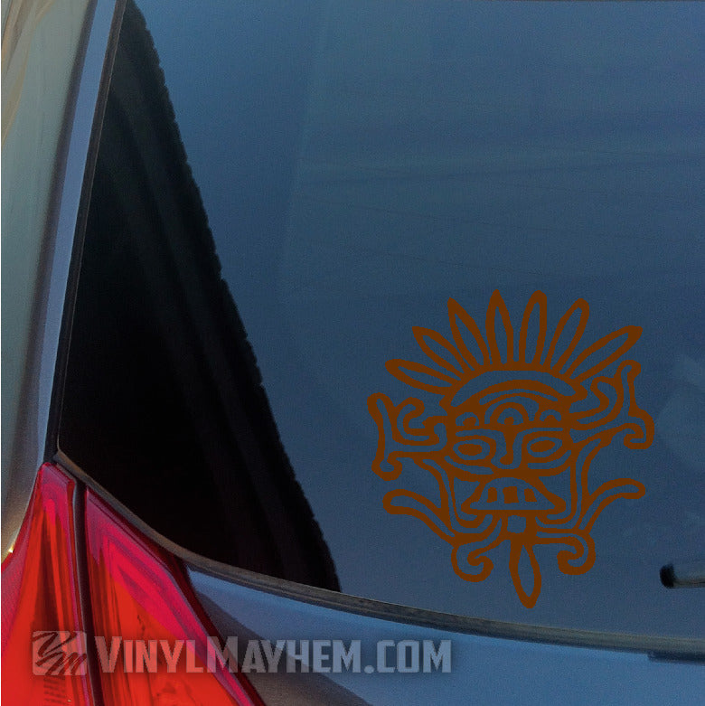 Aztec Mask vinyl sticker in CA