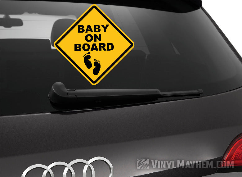 Baby On Board caution sign sticker