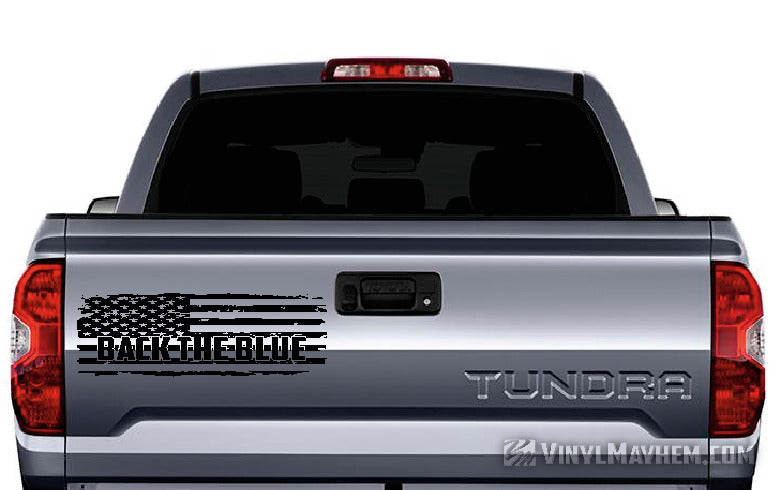 American flag Back the Blue distressed vinyl stickers