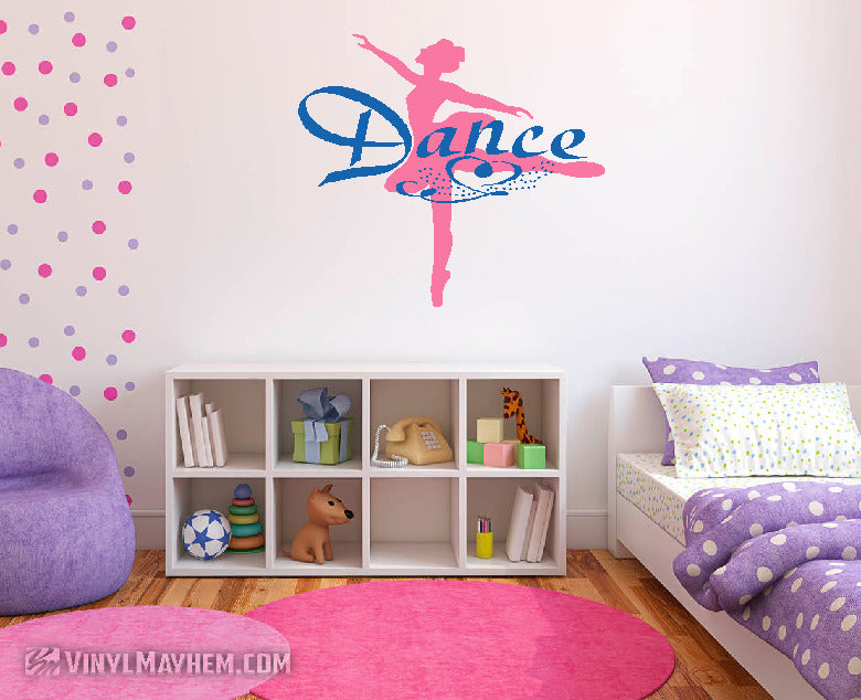 Ballet Dancer two-color vinyl sticker