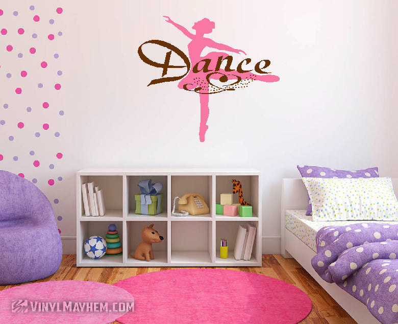 Ballet Dancer two-color vinyl sticker