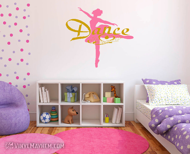 Ballet Dancer two-color vinyl sticker