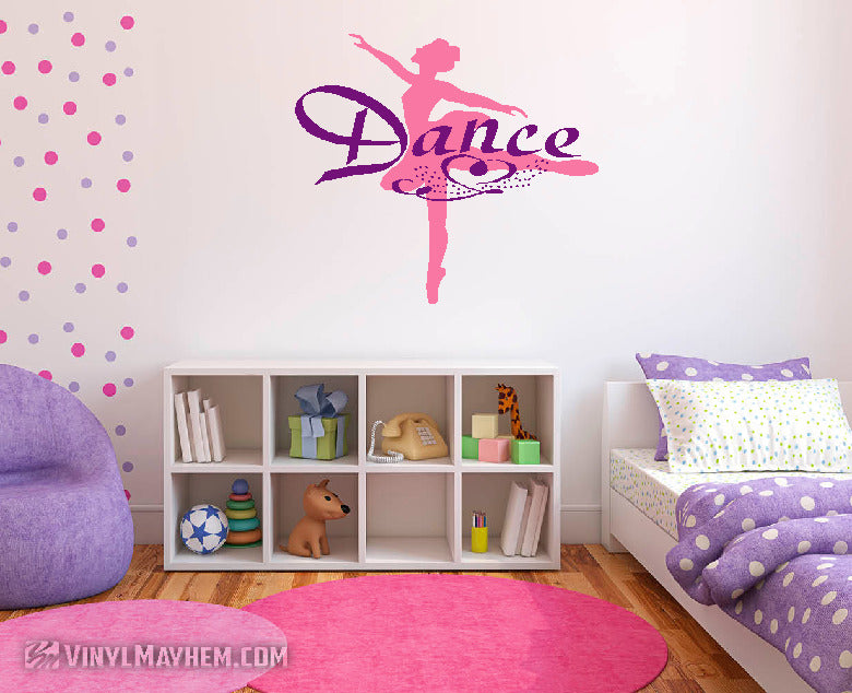 Ballet Dancer two-color vinyl sticker