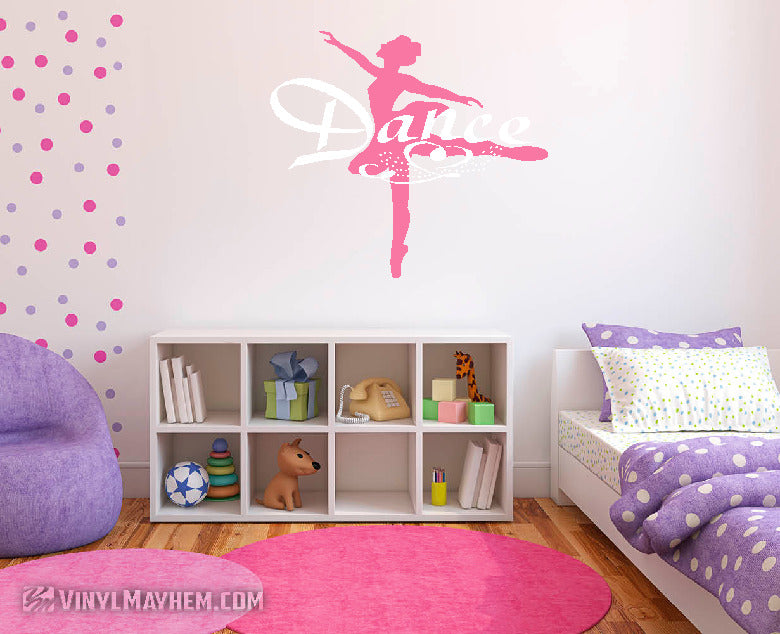 Ballet Dancer two-color vinyl sticker
