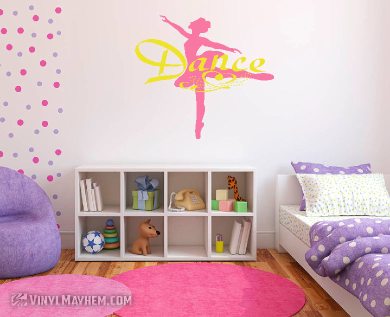 Ballet Dancer two-color vinyl sticker