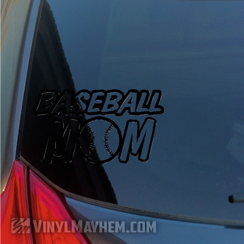 Baseball Mom vinyl stickers