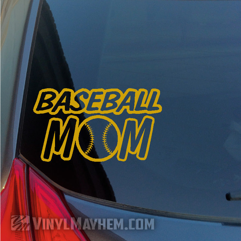 Baseball Mom vinyl stickers in Hesperia