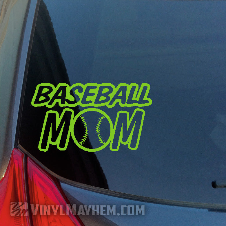 Baseball Mom vinyl stickers in hesperia