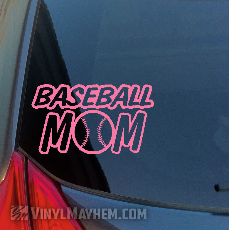 Baseball Mom vinyl stickers