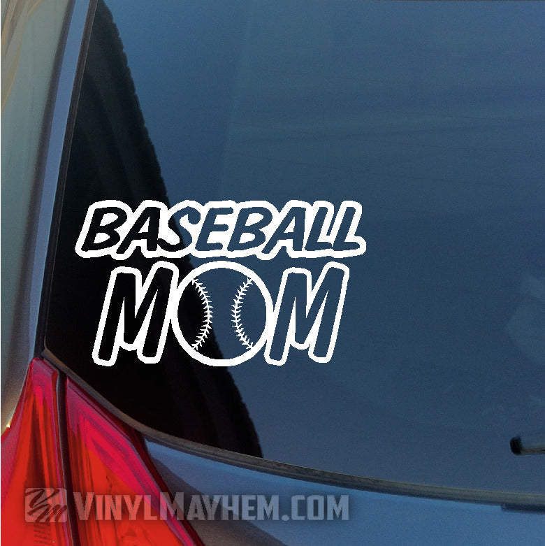 Baseball Mom vinyl sticker