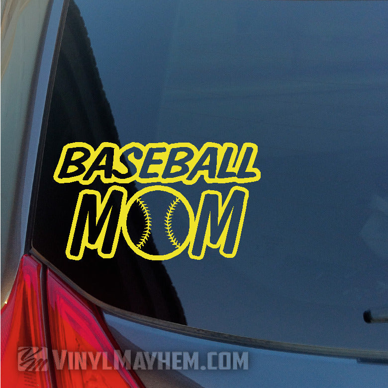 Baseball Mom vinyl stickers in US