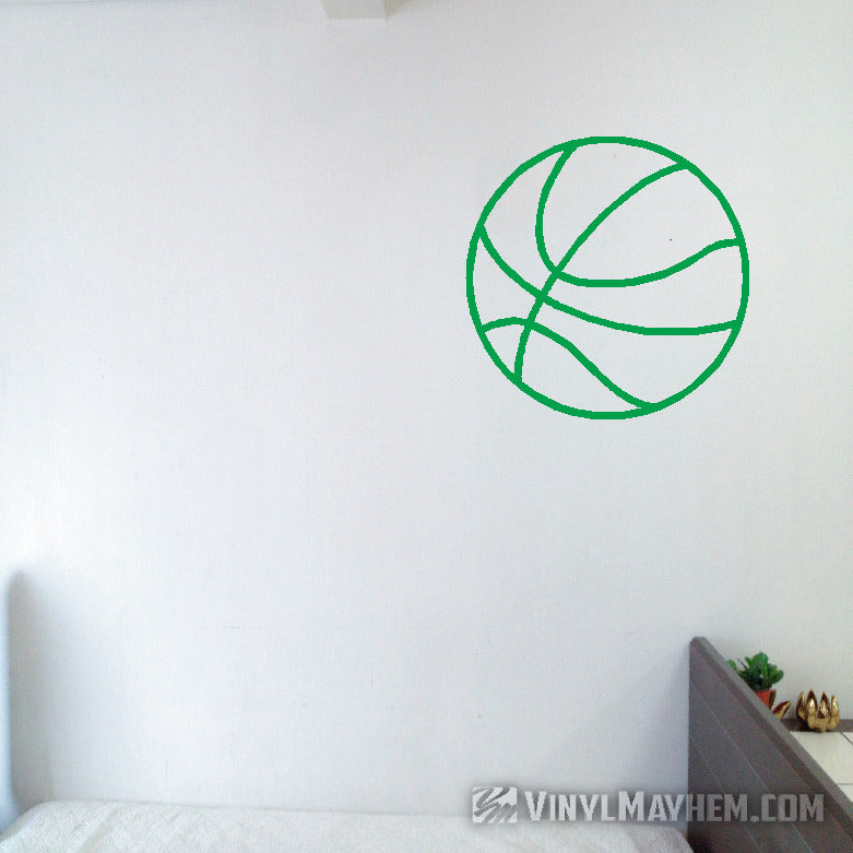 Basketball outline vinyl stickers