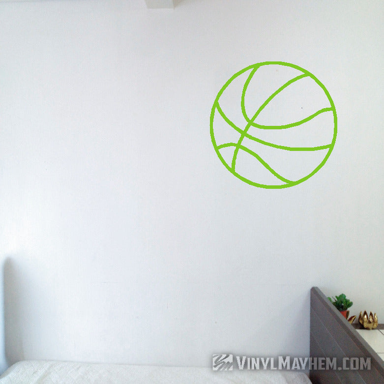 Basketball outline vinyl stickers