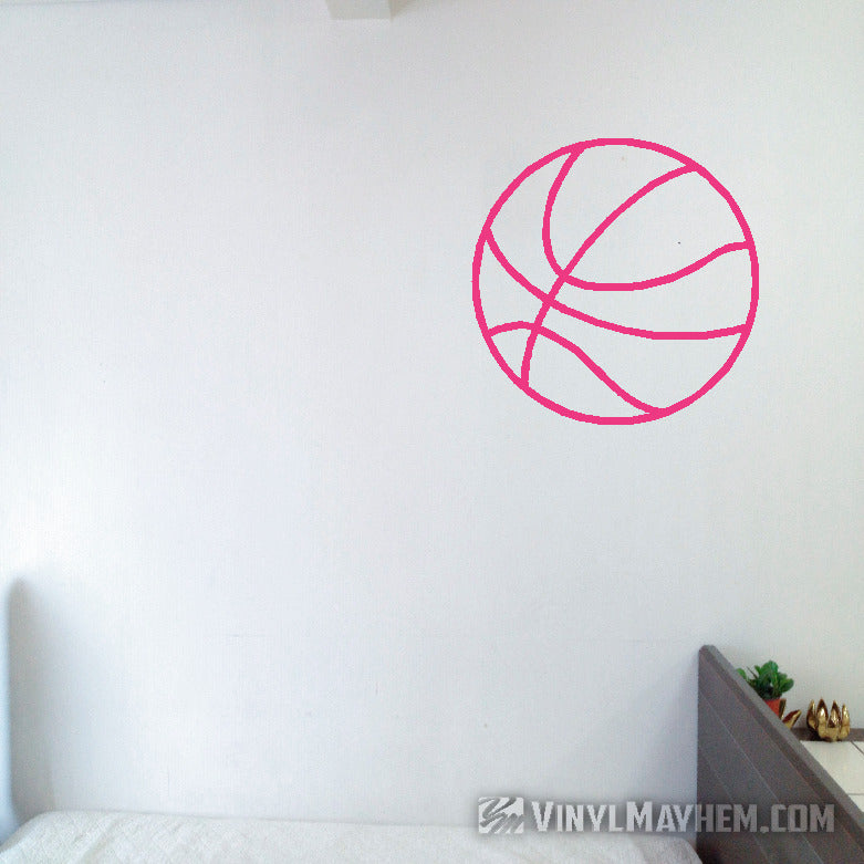 Basketball outline vinyl sticker