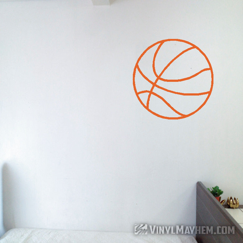 Basketball outline vinyl stickers