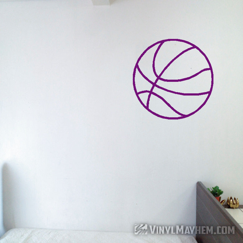 Basketball outline vinyl stickers