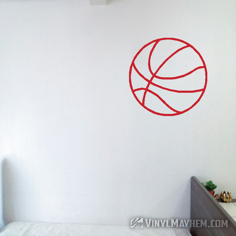 Basketball outline vinyl stickers