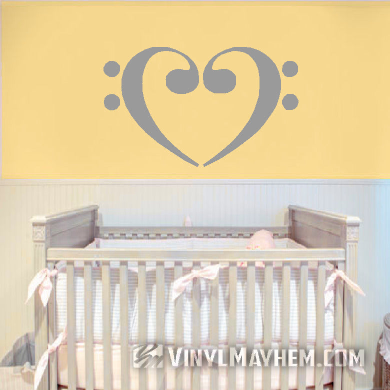 Music Notes Heart vinyl stickers 